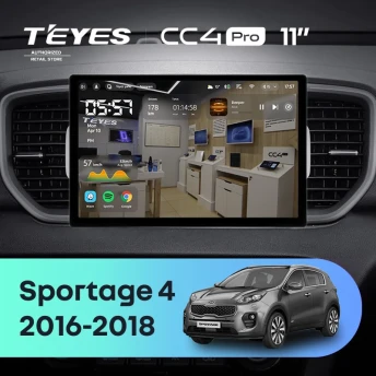 Штатная магнитола Teyes CC4 Pro 12/256 Kia Sportage 4 QL (2016-2018) Тип-B (11")