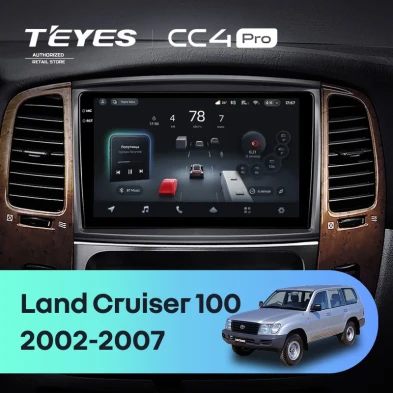 Штатная магнитола Teyes CC4 Pro 12/256 Toyota Land Cruiser LC 100 / LC 105 (2002-2007) Тип-A