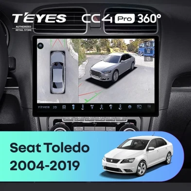 Штатная магнитола Teyes CC4 Pro 360 8/128 Seat Toledo (2004-2019) (13")
