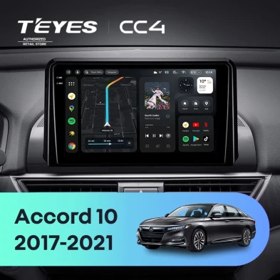 Штатная магнитола Teyes CC4 6/64 Honda Accord 10 CV (2017-2021) Тип-B