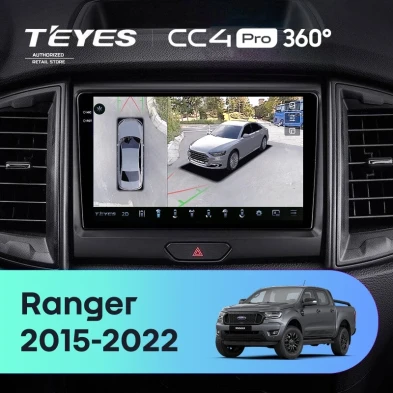 Штатная магнитола Teyes CC4 Pro 360 8/128 Ford Ranger P703 (2015-2022) Тип-C