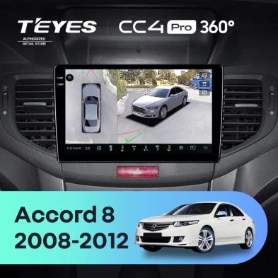 Штатная магнитола Teyes CC4 Pro 360 8/128 Honda Accord 8 (2008-2012)