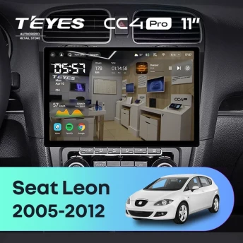 Штатная магнитола Teyes CC4 Pro 12/256 Seat Leon (2005-2012) (11")