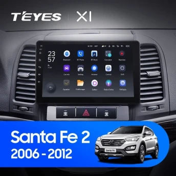 Штатная магнитола Teyes X1 4G 2/32 Hyundai Santa Fe 2 (2006-2012)