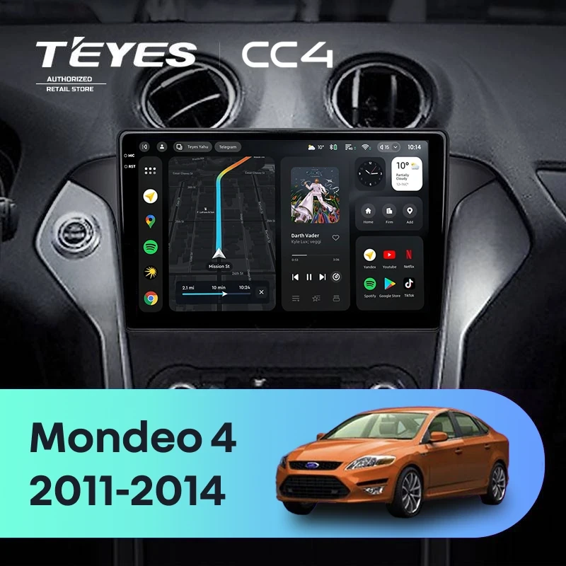 Штатная магнитола Teyes CC4 8/128 Ford Mondeo 4 (2011-2014)