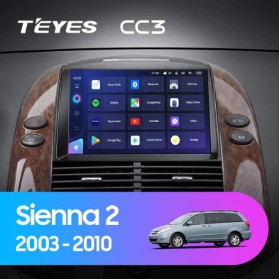 Штатная магнитола Teyes CC3 4/32 Toyota Sienna 2 II XL20 (2003-2010)