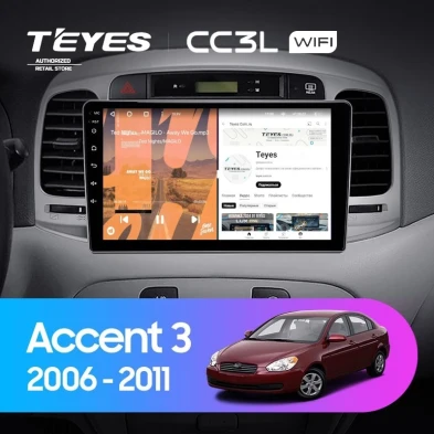 Штатная магнитола Teyes CC3L WiFi 2/32 Hyundai Accent 3 (2006-2011)