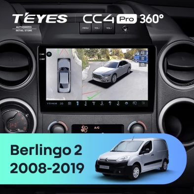 Штатная магнитола Teyes CC4 Pro 360 12/256 Citroen Berlingo 2 B9 (2008-2019)