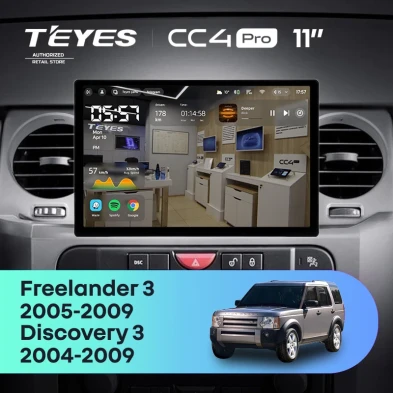 Штатная магнитола Teyes CC4 Pro 12/256 Land Rover Freelander 3 (2005-2009) (11")