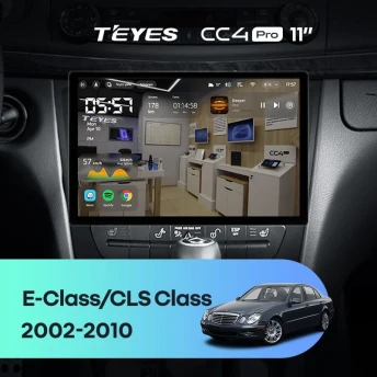 Штатная магнитола Teyes CC4 Pro 8/128 Mercedes-Benz E-Class S211 W211 CLS-Class C219 (2002-2010) (11")