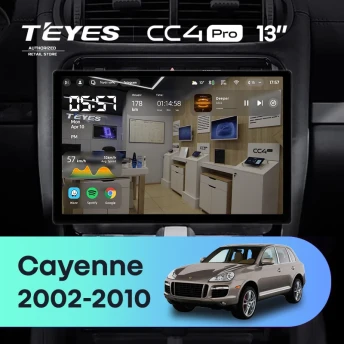 Штатная магнитола Teyes CC4 Pro 12/256 Porsche Cayenne I 1 9PA (2002-2010) (13")