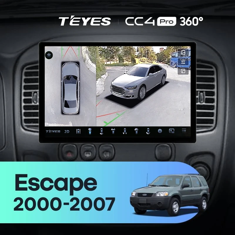 Штатная магнитола Teyes CC4 Pro 360 8/128 Ford Escape (2000-2007) (13")