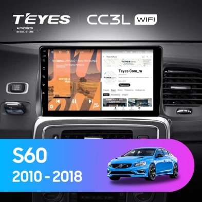 Штатная магнитола Teyes CC3L WiFi 2/32 Volvo S60 Y20 (2010-2018)