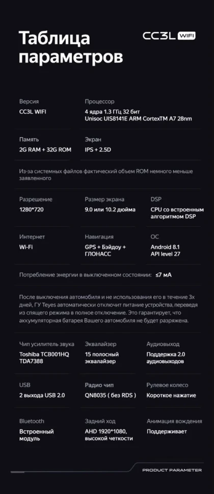 Штатная магнитола Teyes CC3L WiFi 2/32 Kia Rio 4 (2016-2020) Тип-B