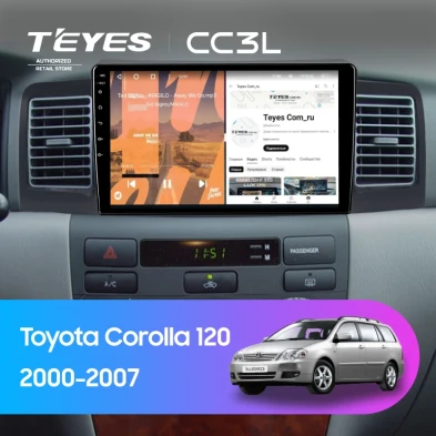 Штатная магнитола Teyes CC3L 4/32 Toyota Corolla 120 (2000-2007) (черная) F1