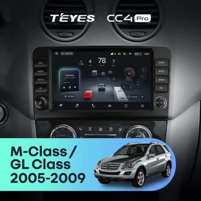 Штатная магнитола Teyes CC4 Pro 8/128 Mercedes-Benz ML-Class X164 (2005-2009) F2