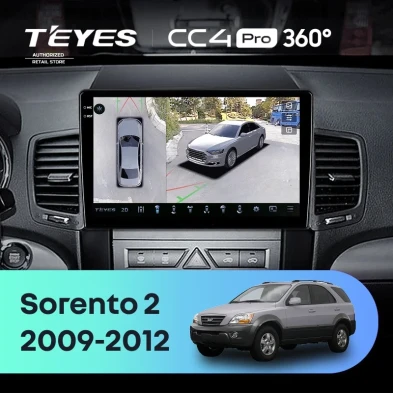 Штатная магнитола Teyes CC4 Pro 360 12/256 Kia Sorento 2 XM (2009-2012) Тип-B