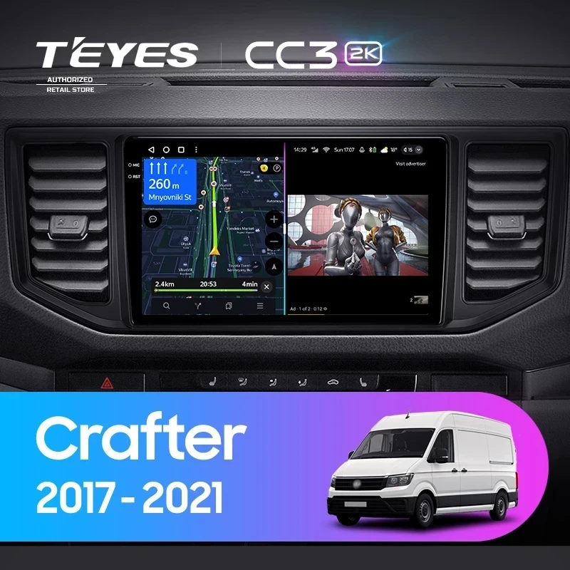 Штатная магнитола Teyes CC3 2K 6/128 Volkswagen Crafter (2017-2021)