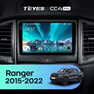 Штатная магнитола Teyes CC4 Pro 12/256 Ford Ranger P703 (2015-2022) Тип-A