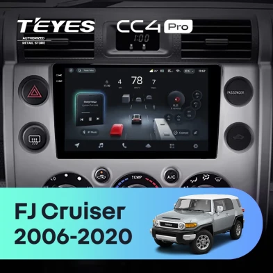 Штатная магнитола Teyes CC4 Pro 8/128 Toyota FJ Cruiser J15 (2006-2020) F2