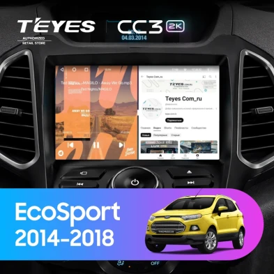 Штатная магнитола Teyes CC3 2K 360 6/128 Ford EcoSport (2014-2018) F2