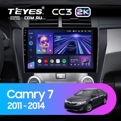Штатная магнитола Teyes CC3 2K 4/64 Toyota Camry 7 XV 50 55 (2011-2014) (черная) F2