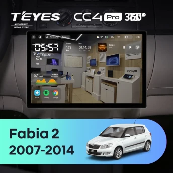 Штатная магнитола Teyes CC4 Pro 12/256 Skoda Fabia 2 (2007-2014) (13") (10 inch Universal)