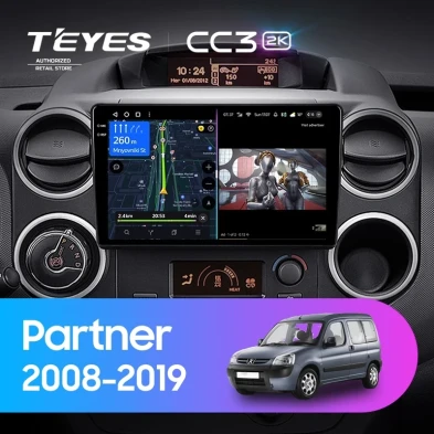 Штатная магнитола Teyes CC3 2K 4/64 Peugeot Partner (2008-2019)