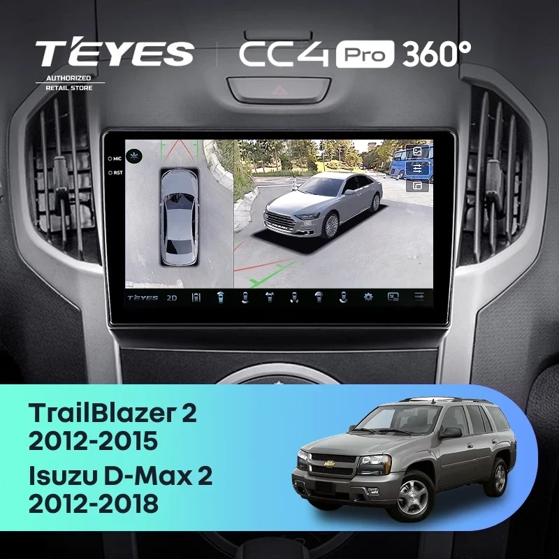 Штатная магнитола Teyes CC4 Pro 360 8/128 Isuzu D-Max 2 (2012-2018)