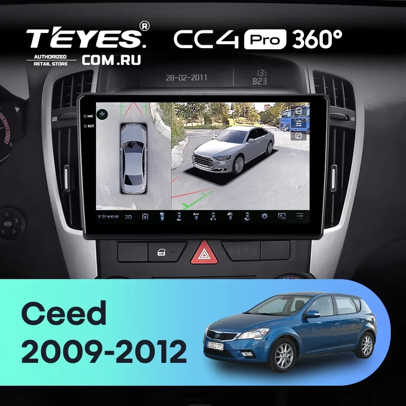 Штатная магнитола Teyes CC4 Pro 360 12/256 Kia Ceed (2009-2012)