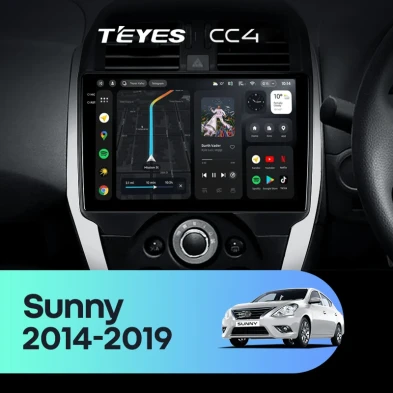 Штатная магнитола Teyes CC4 6/64 Nissan Sunny (2014-2019) F2 Правый руль