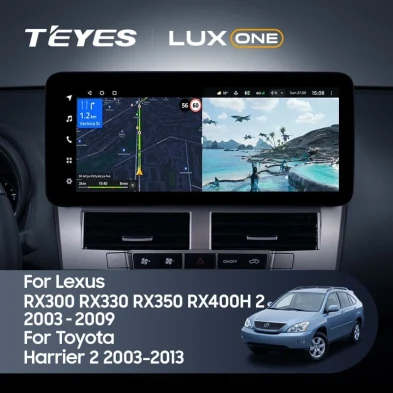 Штатная магнитола Teyes LUX ONE 360 6/128 Toyota Harrier XU30 (2003-2013) Тип-A