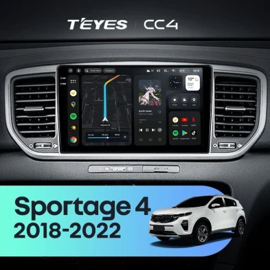 Штатная магнитола Teyes CC4 6/64 Kia Sportage 4 QL (2018-2022) Тип-A