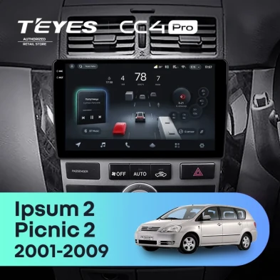 Штатная магнитола Teyes CC4 Pro 8/128 Toyota Ipsum 2 ACM20 (2001-2009)