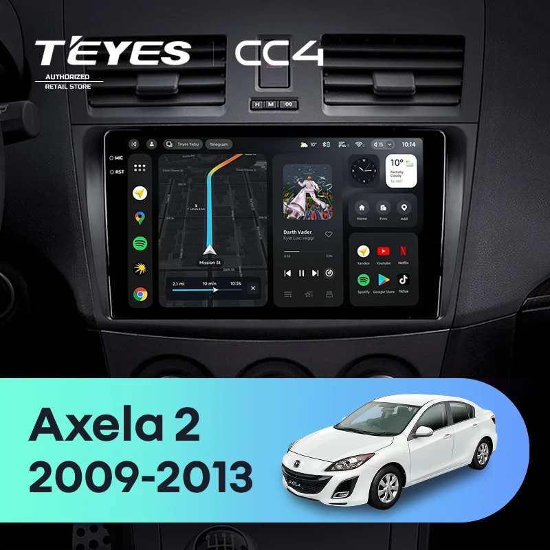 Штатная магнитола Teyes CC4 8/128 Mazda Axela 2 (2009-2013)