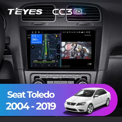 Штатная магнитола Teyes CC3 2K 4/64 Seat Toledo (2004-2019)