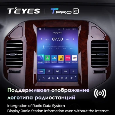 Штатная магнитола Tesla style Teyes TPRO 2 3/32 Mitsubishi Pajero 3 V70 V60 (1999-2006)