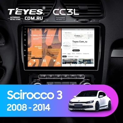 Штатная магнитола Teyes CC3L 4/64 Volkswagen Scirocco (2008-2014) F1