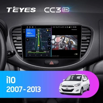 Штатная магнитола Teyes CC3 2K 360 6/128 Hyundai i10 (2007-2013)