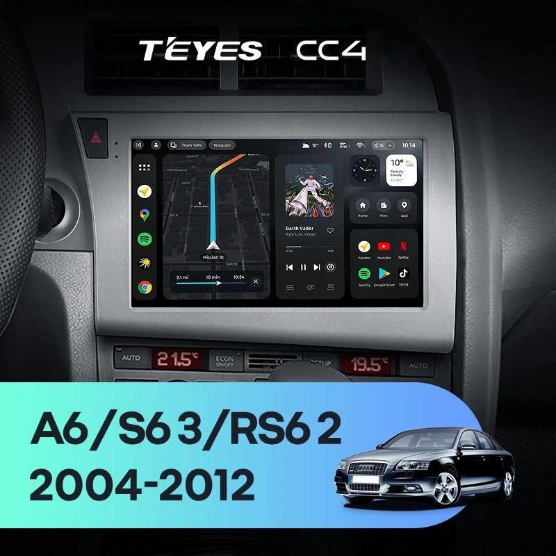 Штатная магнитола Teyes CC4 6/64 Audi A6 C6 (2004-2011)
