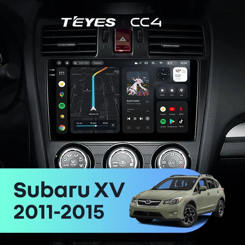 Штатная магнитола Teyes CC4 8/128 Subaru XV (2011-2015) Тип-A