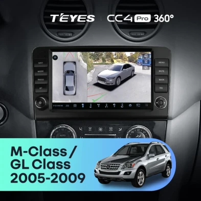 Штатная магнитола Teyes CC4 Pro 360 12/256 Mercedes-Benz ML-Class X164 (2005-2009) F2