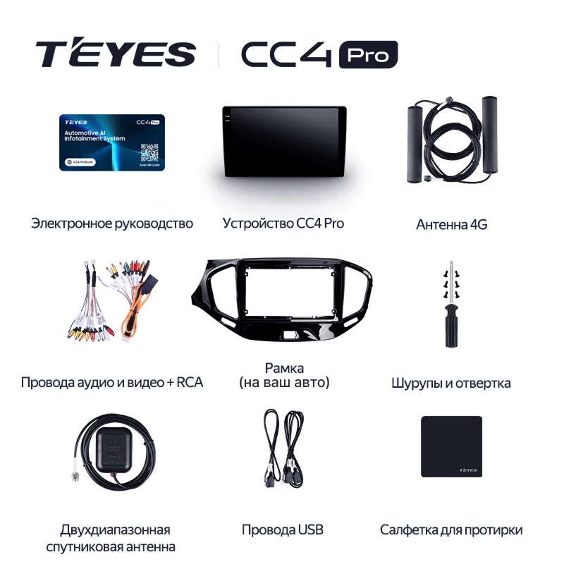 Штатная магнитола Teyes CC4 Pro 12/256 Kia Morning 3 (2017-2023) Тип-A