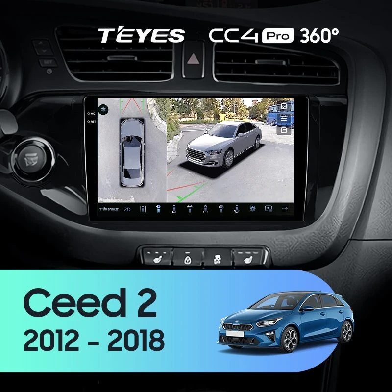 Штатная магнитола Teyes CC4 Pro 360 8/128 Kia Ceed 2 JD (2012-2018)