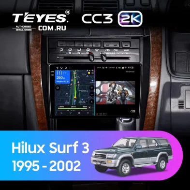 Штатная магнитола Teyes CC3 2K 6/128 Toyota Hilux Surf 3 N180 (1995-2002 ) Правый руль