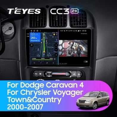 Штатная магнитола Teyes CC3 2K 4/64 Dodge Caravan 4 (2000-2007) Тип-A
