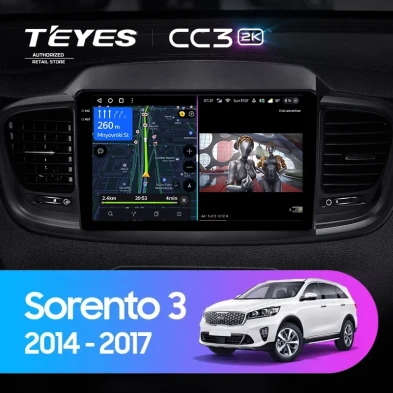 Штатная магнитола Teyes CC3 2K 6/128 Kia Sorento 3 Prime (2014-2017) Тип-B