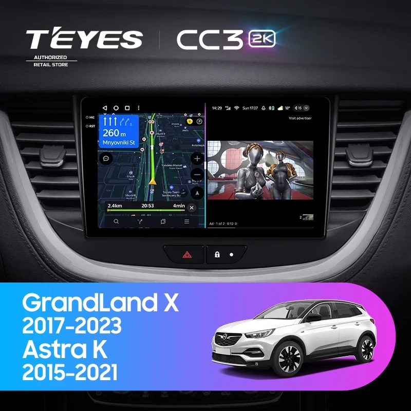 Штатная магнитола Teyes CC3 2K 6/128 Opel Astra K (2015-2021)