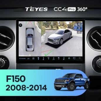 Штатная магнитола Teyes CC4 Pro 360 12/256 Ford F150 P415 Raptor (2008-2014) F2 (13")