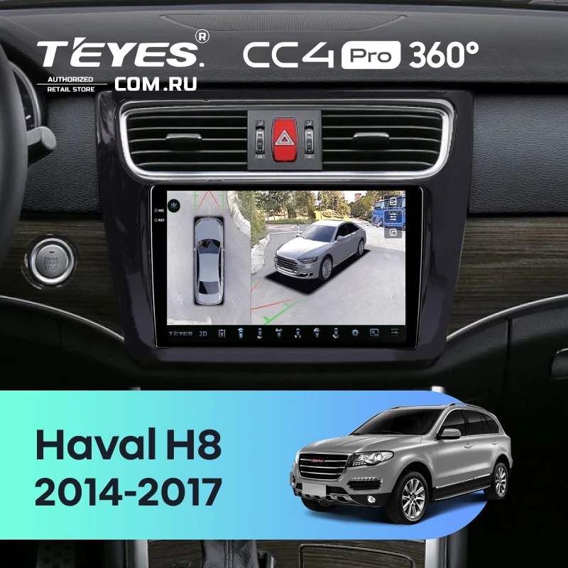 Штатная магнитола Teyes CC4 Pro 360 8/128 Haval H8 (2014-2017)